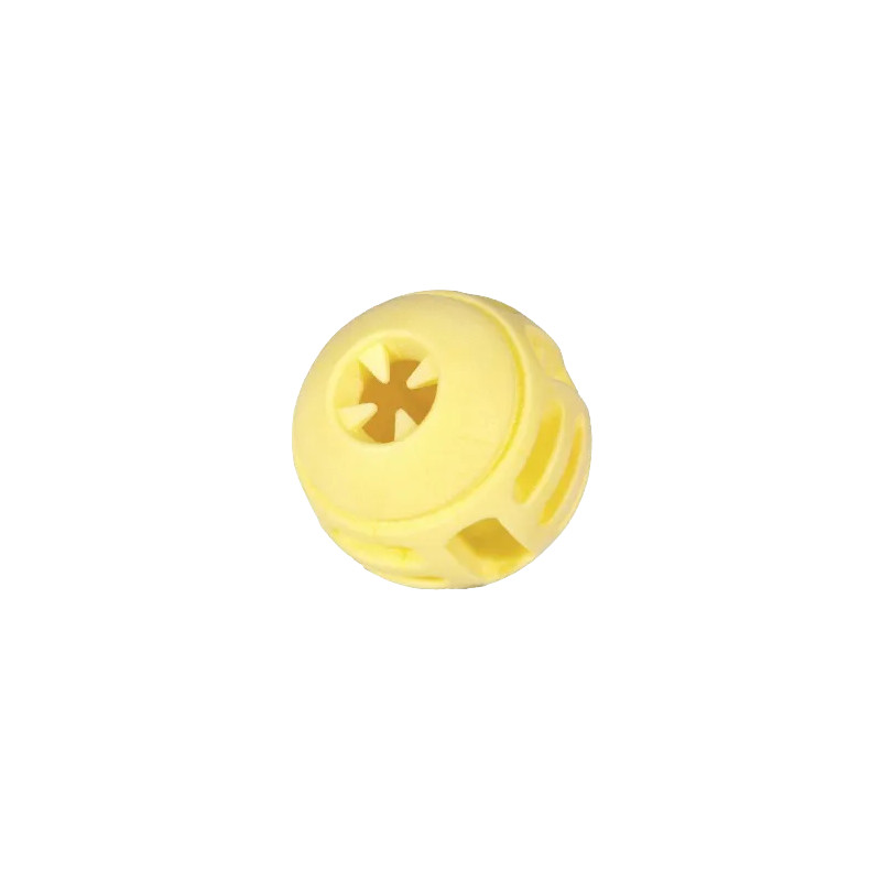 Jouet chien TPR balle jaune vanille 8cm Jouet chien TPR balle jaune vanille 8cm
