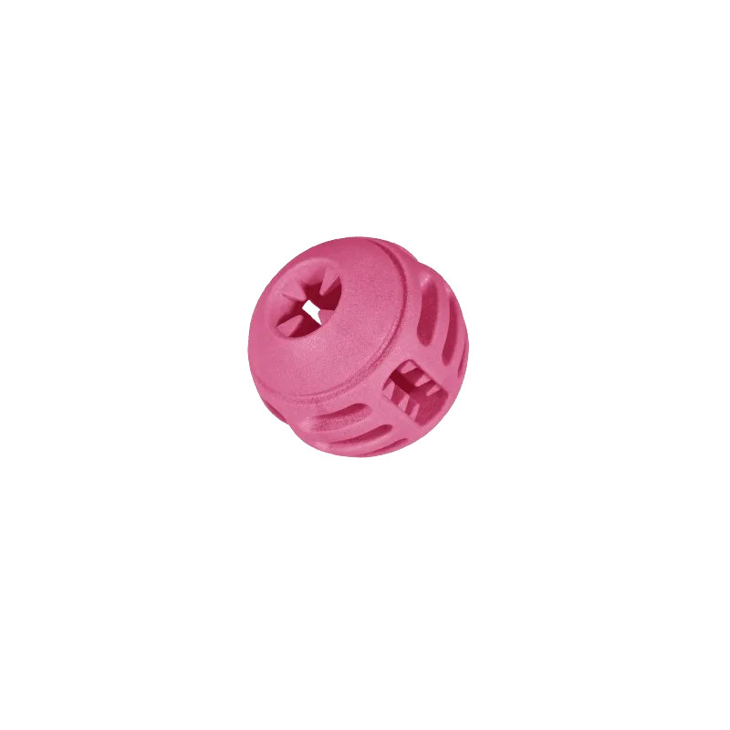 Jouet chien TPR balle rouge fraise 8cm Jouet chien TPR balle rouge fraise 8cm
