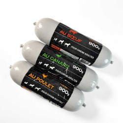 Saucisse au poulet BRÜT Petfood – Aliment complet pour chien