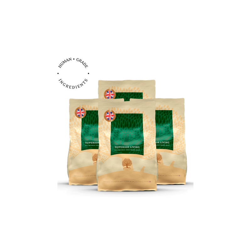 Lot de 4 x 2.5kg SUPERIOR LIVING PETIT CHIEN