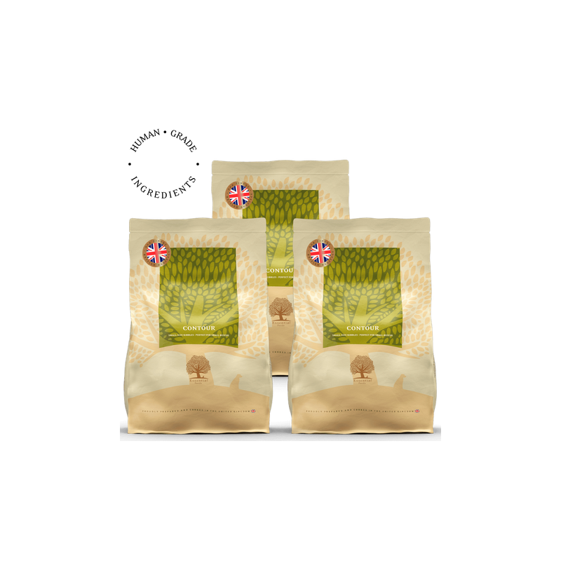 Lot de 3 x 2.5 Kg Contour – Recette Ultra-Premium British Heritage pour chiens toniques