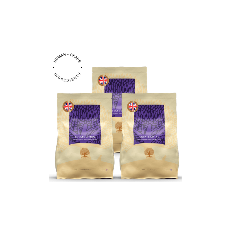 Lot de 3 × 2,5 kg Estate Living – Croquettes agneau et gibier