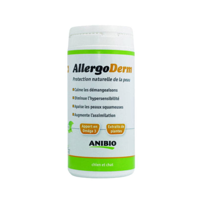 Complément alimentaire anti-allergie pour chien et chat  ANIBIO  ALLERGODERM