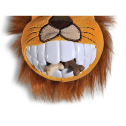 Peluche Thoots Lion 16 cm Vadigran – Jouet porte-friandises pour chien orange