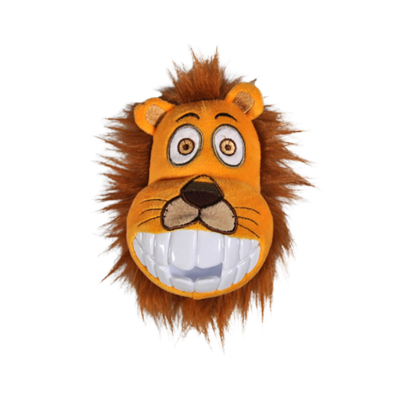 Peluche Thoots Lion 16 cm Vadigran – Jouet porte-friandises pour chien orange