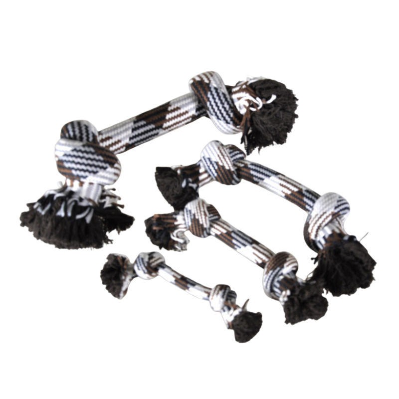 Corde Coton 2 Nœuds Vadigran 36 cm – Jouet dentaire mastication pour grand chien