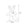 JOUET SOFTO OURS BRUN 24,5x10x26CM