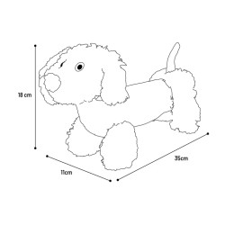 JOUET ROZETTE CHIEN VIEUX ROSE 11x35x18CM