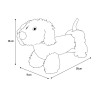 JOUET ROZETTE CHIEN VIEUX ROSE 11x35x18CM