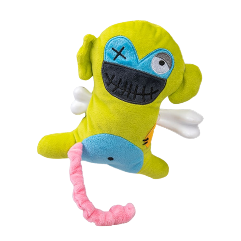 Jouet Scary Singe avec Os TPR 17,5 cm pour Chien | Vadigran